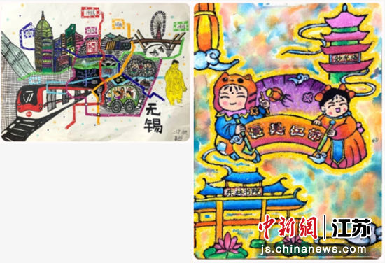 《最美江苏》跃然纸上。梁溪区侨联供图 《最美江苏》跃然纸上。梁溪区侨联供图