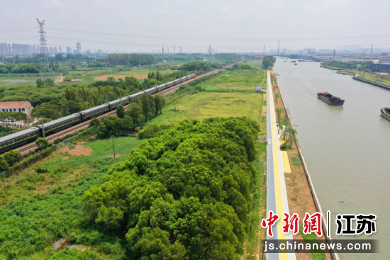 京杭大运河玉祁段风景。玉祁街道办事处供图 京杭大运河玉祁段风景。玉祁街道办事处供图